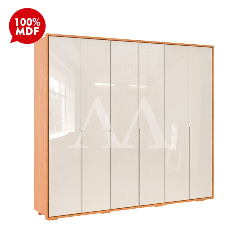 ROUPEIRO 6P ABRIR 6G ROBEL CONCEPT 2.7 LISO C/ PES FREIJO / OFF WHITE