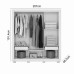 ROUPEIRO 3P CORRER 2G CAEMMUN CHILE 1.9 LUX C/ ESPELHO FREIJO / OFF WHITE