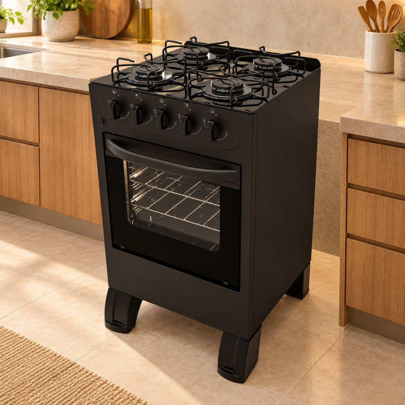 FOGAO 4B BRASLAR CARINA GLASS MESA VIDRO BLACK FOGAO 4B BRASLAR CARINA GLASS MESA VIDRO BLACK