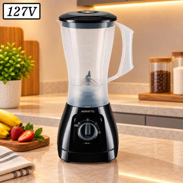 LIQUIDIFICADOR AGRATTO FORZA LQLF-01 LEITOSO 850W 2 VEL 127V PRETO LIQUIDIFICADOR AGRATTO FORZA LQLF-01 LEITOSO 850W 2 VEL 127V PRETO
