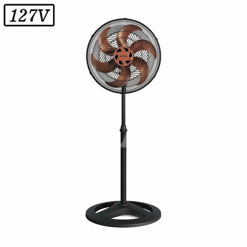 VENTILADOR VENTISOL TURBO 6 PREMIUM COLUNA 40CM 6 PAS 3 VEL 127V PRETO/BRONZE