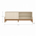 RACK BANCADA MOBLER NEW AURORA PEROLA METALIZADO/CANELA