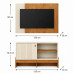 COMBO RACK PAINEL MOBLER 1.2 WOOD PEROLA METALIZADO/CANELA