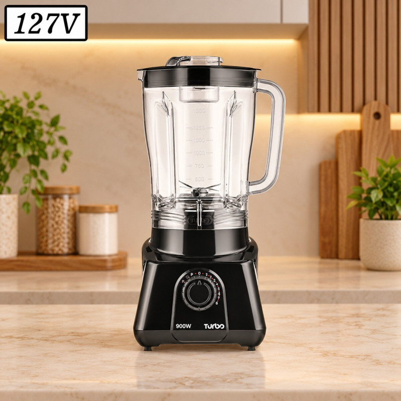 LIQUIDIFICADOR MULTILASER TURBO LQ901 900W 8 VEL 127V PRETO LIQUIDIFICADOR MULTILASER TURBO LQ901 900W 8 VEL 127V PRETO