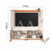 COMBO BANCADA PAINEL CAEMMUN MONDRIAN 1.8 OFF WHITE MR/FREIJO