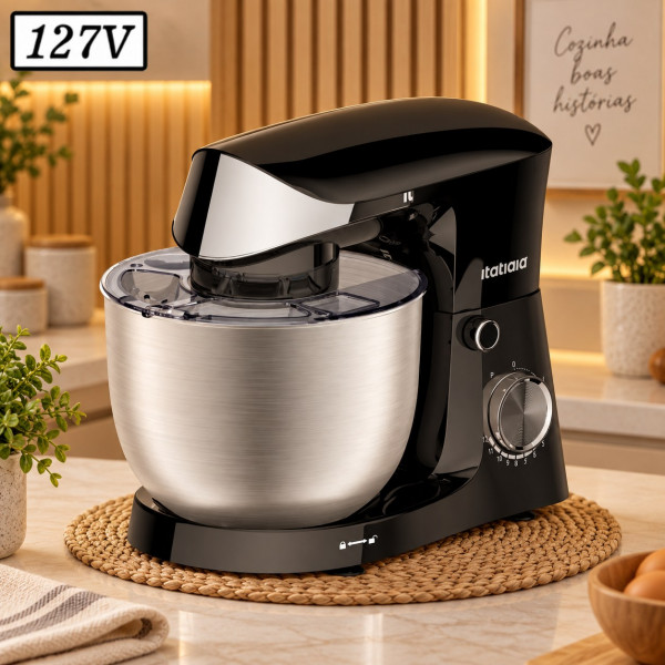 BATEDEIRA ITATIAIA BPMID1003 MIDI 1 TIGELA 12 VEL 1000W 127V INOX/PRETO BATEDEIRA ITATIAIA BPMID1003 MIDI 1 TIGELA 12 VEL 1000W 127V INOX/PRETO