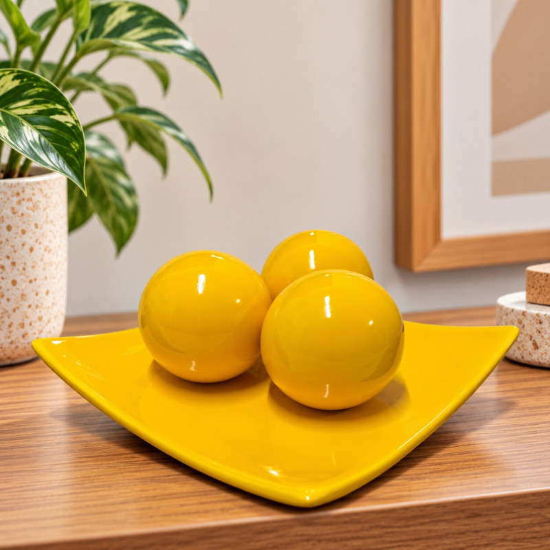 FRUT QUADRADA PQ CERAMICA AMARELO FRUT QUADRADA PQ CERAMICA AMARELO