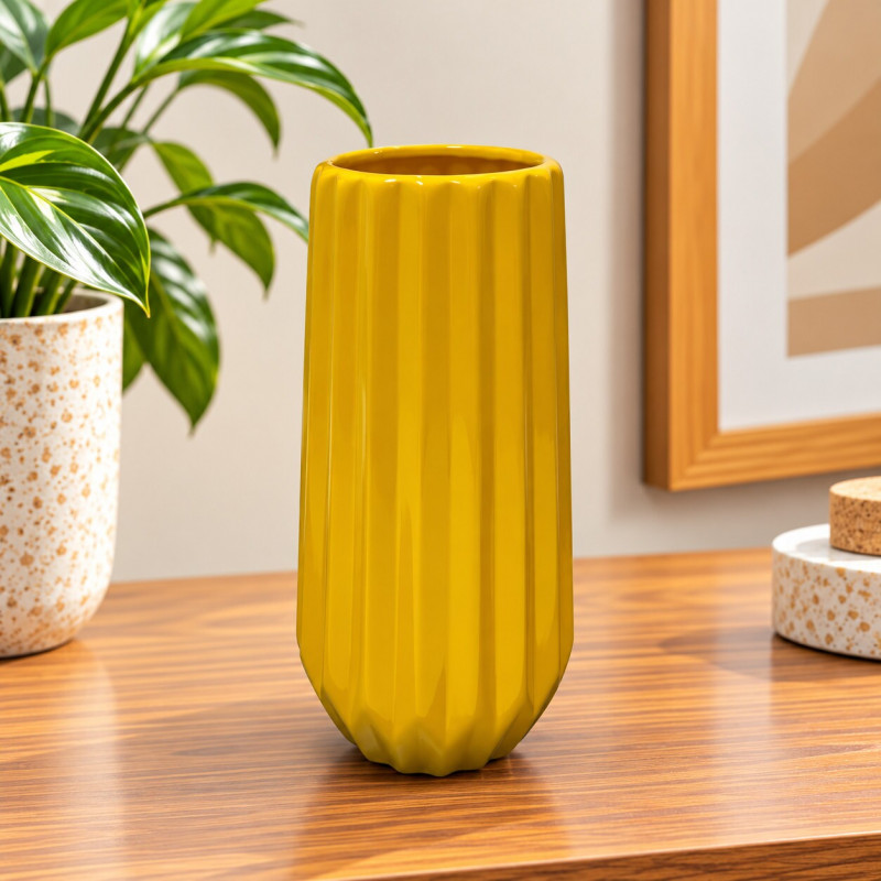 VASO CERAMICA QUARTZO P AMARELO VASO CERAMICA QUARTZO P AMARELO