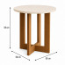 MESA LATERAL JB BECHARA 8002 LUXO OFF WHITE/NATURE