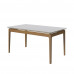 MESA IMCAL WIND 1.6 C/ VIDRO RETANGULAR OFF WHITE / CINAMOMO