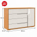 COMODA SAPATEIRA 4G 1P. ROBEL CONCEPT PUX CAVA FREIJO/OFF WHITE LISO