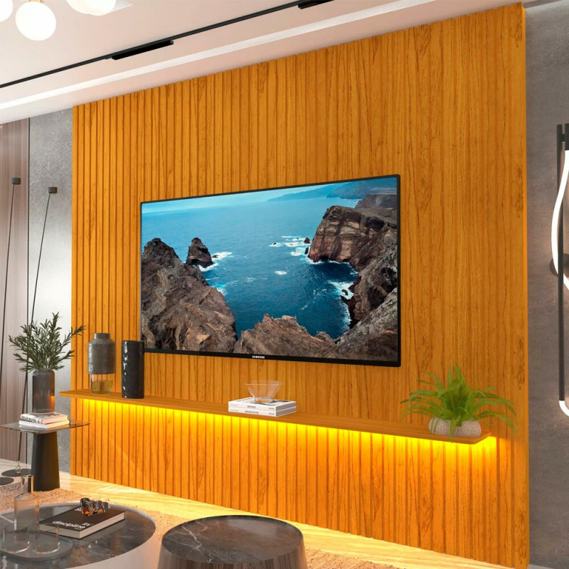 PAINEL GELIUS NOBRE RIPADO 2.3 C/LED NATURALE