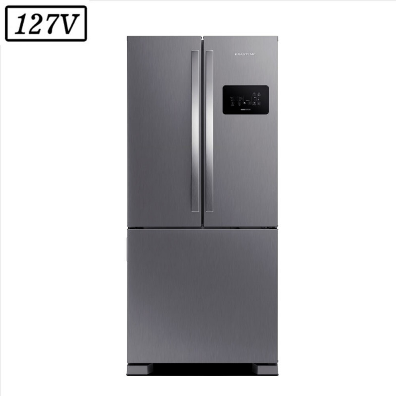 REFRIGERADOR BRASTEMP DOMEST BRO85AK FROST FREE 3 PORTAS 554L 127V INOX REFRIGERADOR BRASTEMP DOMEST BRO85AK FROST FREE 3 PORTAS 554L 127V INOX