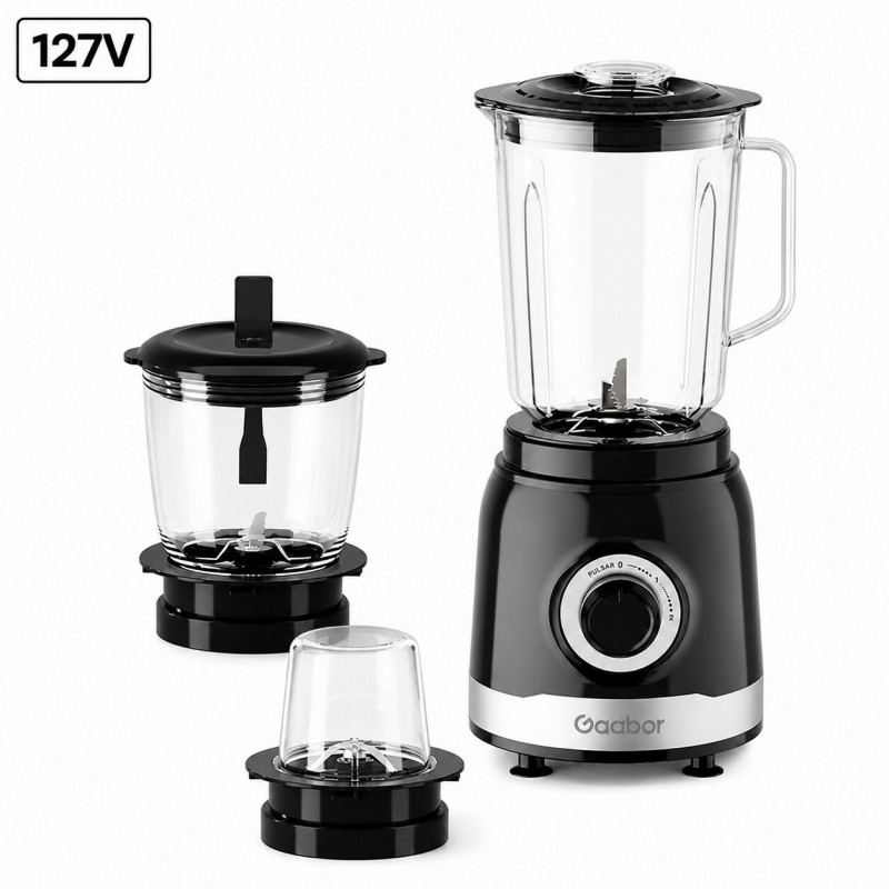 LIQUIDIFICADOR GAABOR CREAMY JM-16M02AS 127V PRETO/INOX LIQUIDIFICADOR GAABOR CREAMY JM-16M02AS 127V PRETO/INOX