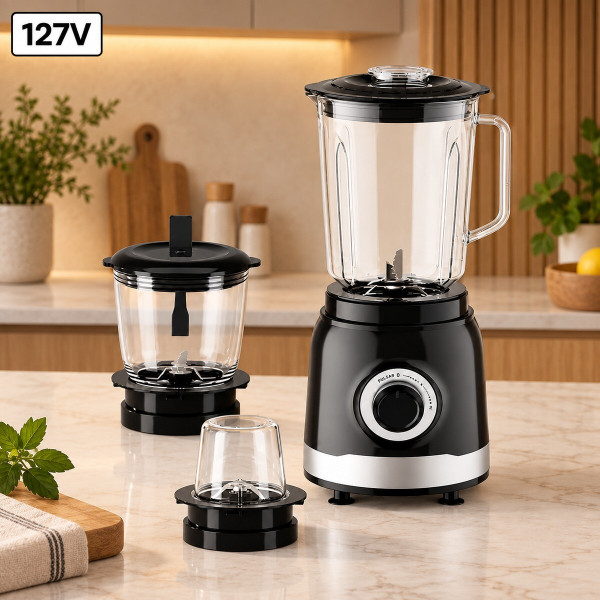 LIQUIDIFICADOR GAABOR CREAMY JM-16M02AS 127V PRETO/INOX LIQUIDIFICADOR GAABOR CREAMY JM-16M02AS 127V PRETO/INOX