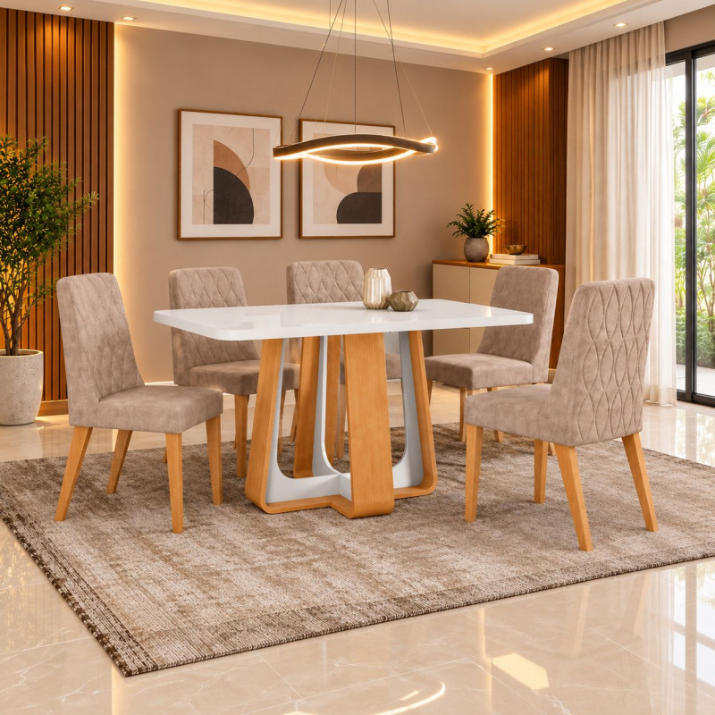 CJ MESA 6C LOPAS SINTONIA TAMPO MAXI CAD LUAR 170X90 C/VIDRO AVELA/AMENDOA CLEAN/OFF WHITE CJ MESA 6C LOPAS SINTONIA TAMPO MAXI CAD LUAR 170X90 C/VIDRO AVELA/AMENDOA CLEAN/OFF WHITE