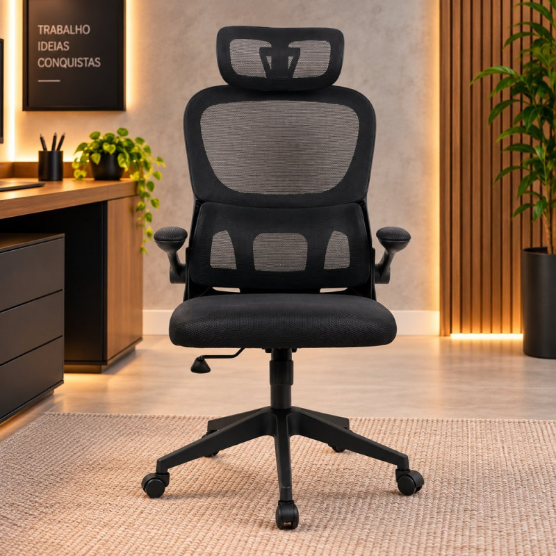 CADEIRA OFFICE MAXPRINT ARANTES PRETO CADEIRA OFFICE MAXPRINT ARANTES PRETO