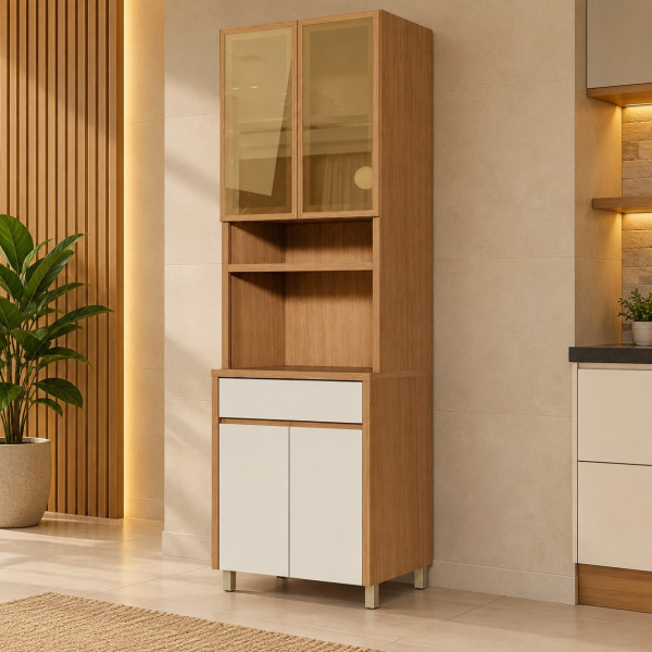 PANELEIRO NESHER 4P 1G CONDESSA 70CM CARVALHO/GREIGE 500965