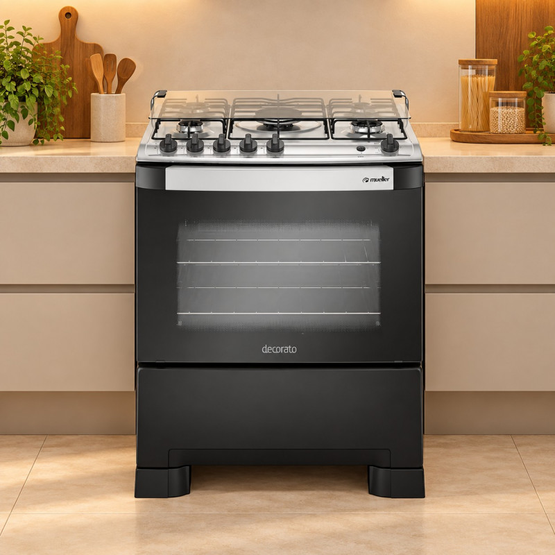 FOGAO 5B MUELLER DECORATO PRETO FOSCO FOGAO 5B MUELLER DECORATO PRETO FOSCO