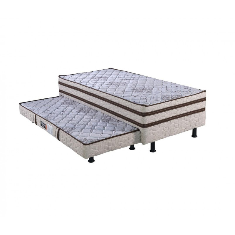CAMA BOX D28 88X188X54 DESIGN REAL C/AUXILIAR