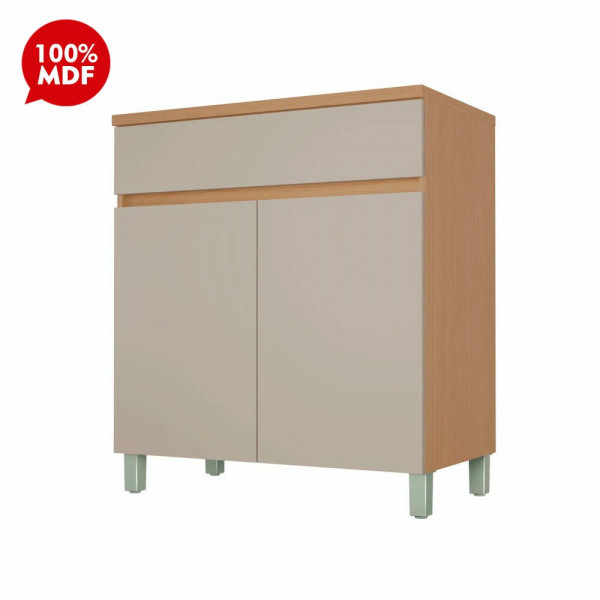 BALCAO NESHER 2P 1G REALEZA PREMIUM 80CM CARVALHO/GREIGE 501158