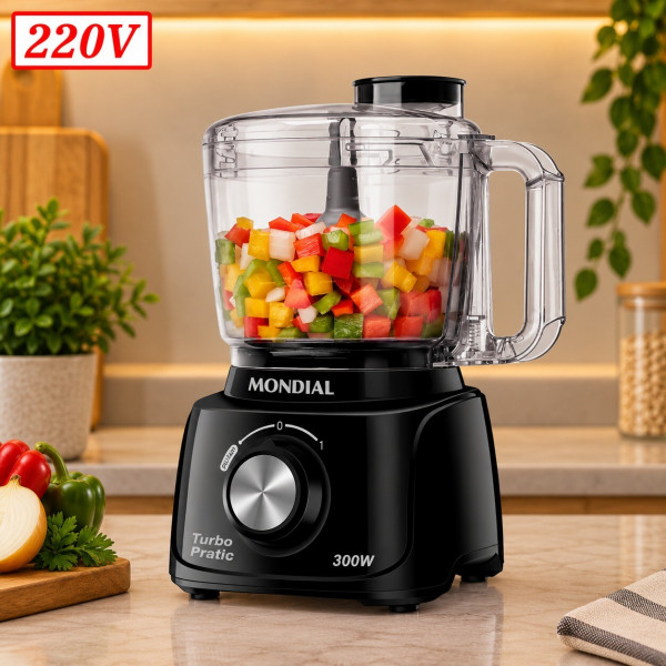 MINIPROCESSADOR MONDIAL MP-16-B 300W 220V MINIPROCESSADOR MONDIAL MP-16-B 300W 220V
