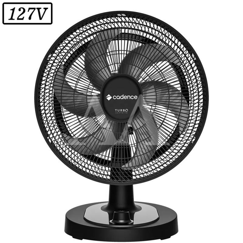 VENTILADOR CADENCE TURBO CONFORTO VTR470 42CM 6 PAS 3 VEL 127V PRETO VENTILADOR CADENCE TURBO CONFORTO VTR470 42CM 6 PAS 3 VEL 127V PRETO