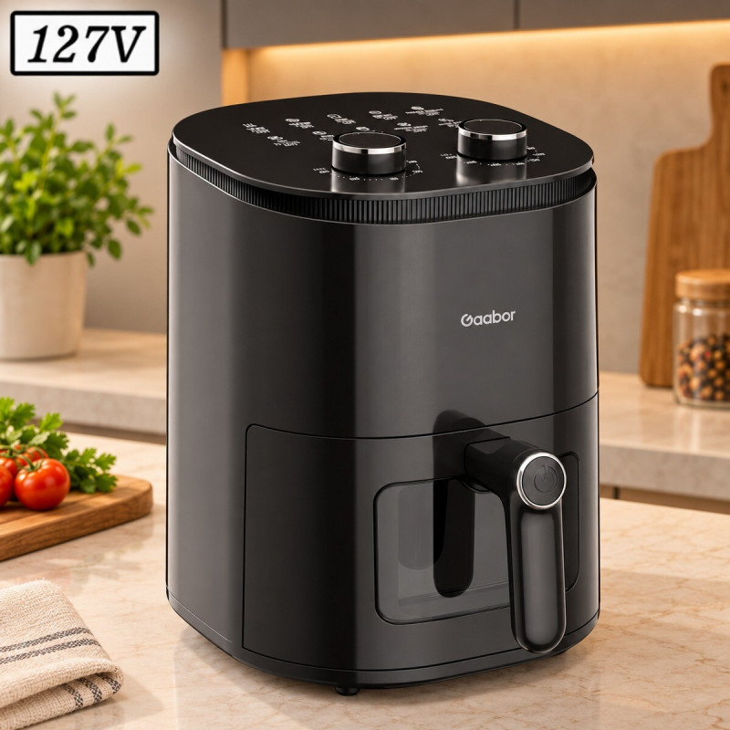 FRITADEIRA 4,2L GAABOR AIR FRYER DUO ANALOGICA AF-45M02AS 127V PRETO FRITADEIRA 4,2L GAABOR AIR FRYER DUO ANALOGICA AF-45M02AS 127V PRETO