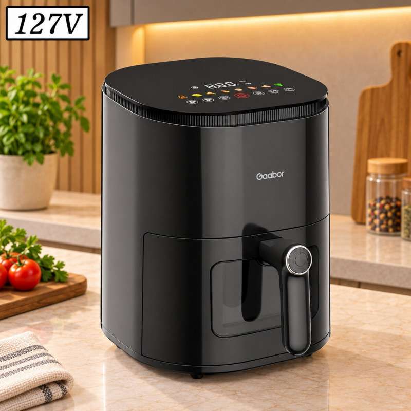 FRITADEIRA 4,2L GAABOR AIR FRYER DUO TOUCHSCREEN AF-45T02AS 127V PRETO FRITADEIRA 4,2L GAABOR AIR FRYER DUO TOUCHSCREEN AF-45T02AS 127V PRETO