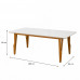 MESA ART ASSENTOS SIENA RETANGULAR 180X90 C/VDO MEL/OFF WHITE