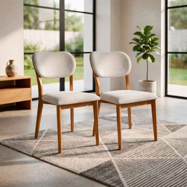 CJ 02 CADEIRAS ART ASSENTOS  JASMIN TEC 614 MEL