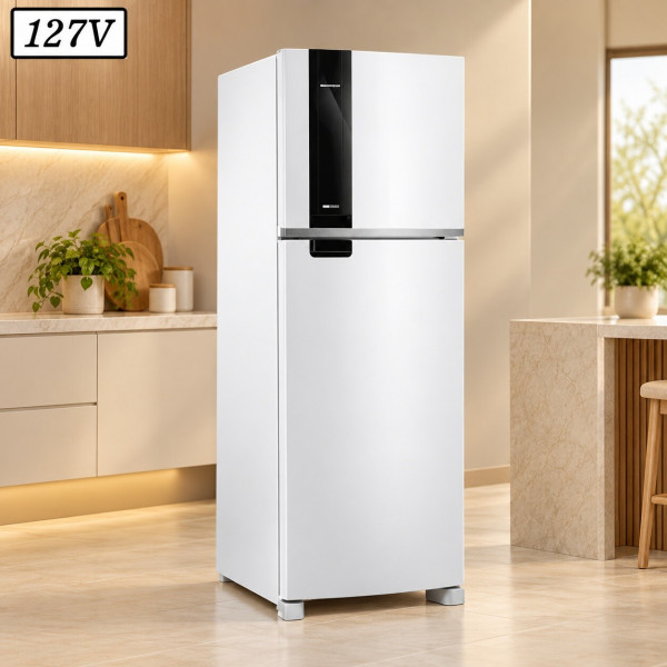 REFRIGERADOR BRASTEMP DOMEST BRM46 FROST FREE DUPLEX 385L 127V BRANCO