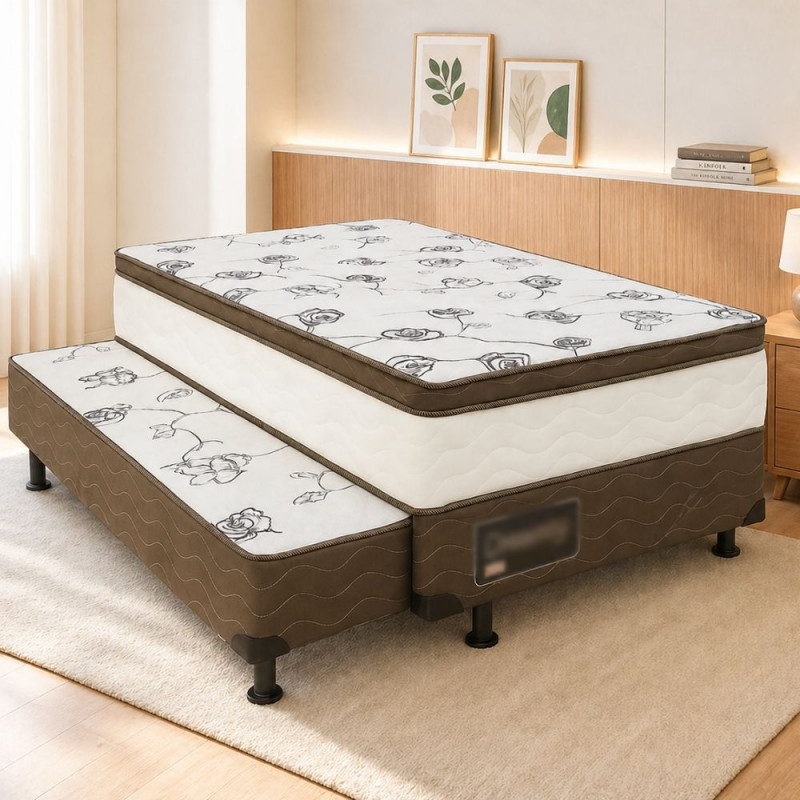 CAMA BOX 88X188X48 HOPEMAG NEW CHICAGO C/ AUXILIAR