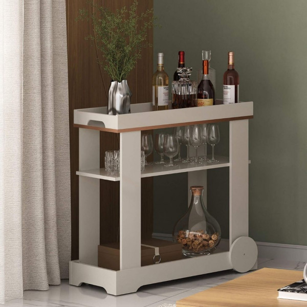 CARRINHO BAR ARTELY ROSE OFF WHITE