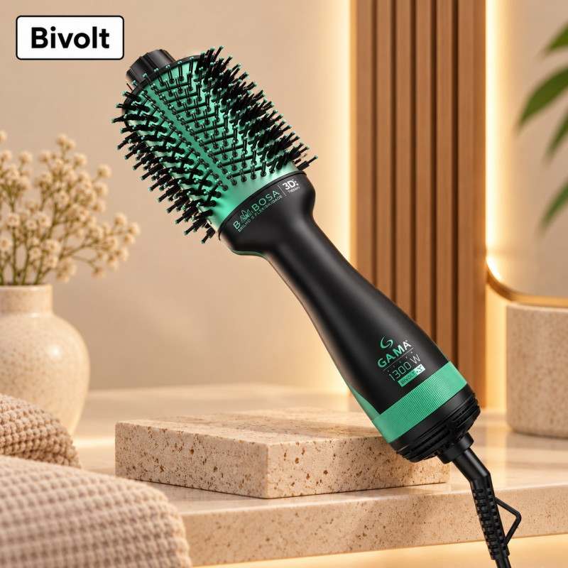 ESCOVA SECADORA GAMA BABOSA BRUSH 3D 1300W BIVOLT ESCOVA SECADORA GAMA BABOSA BRUSH 3D 1300W BIVOLT