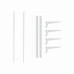 KIT 2 PRATELEIRA BRASFORMA MULTIUSO 60X30 C/TRILHO BRANCO