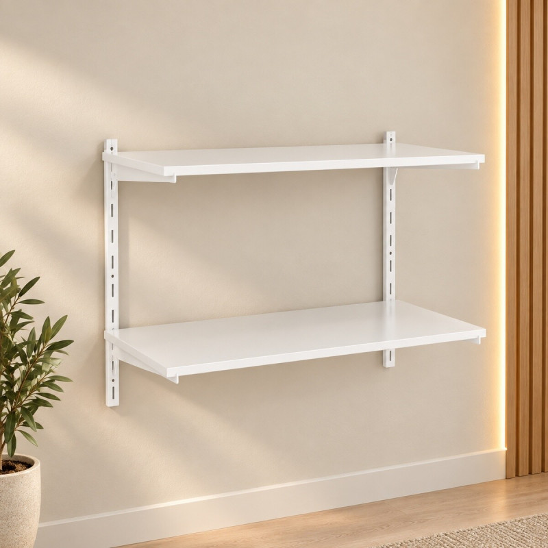 KIT 2 PRATELEIRA BRASFORMA MULTIUSO 60X30 C/TRILHO BRANCO KIT 2 PRATELEIRA BRASFORMA MULTIUSO 60X30 C/TRILHO BRANCO