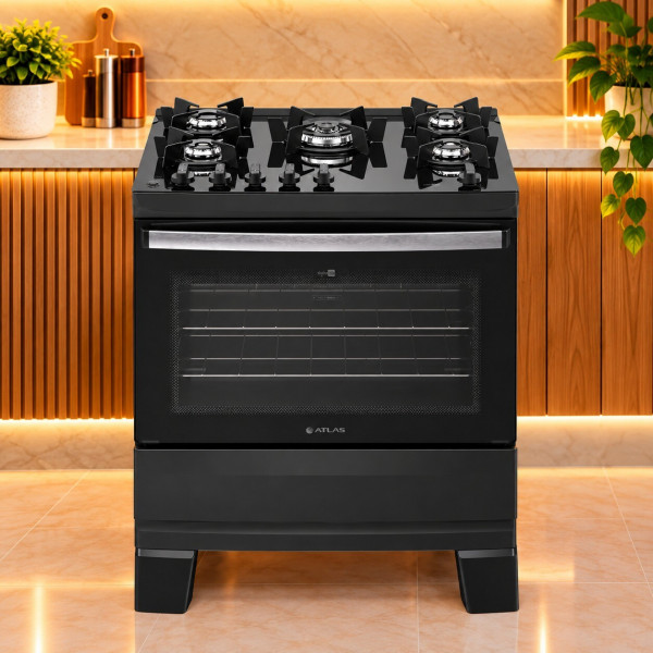 FOGAO 5B ATLAS AGILE UP MESA VIDRO PRETO 25 FOGAO 5B ATLAS AGILE UP MESA VIDRO PRETO 25