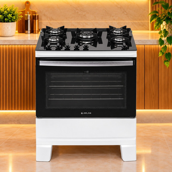 FOGAO 5B ATLAS AGILE UP MESA VIDRO BRANCO 25 FOGAO 5B ATLAS AGILE UP MESA VIDRO BRANCO 25