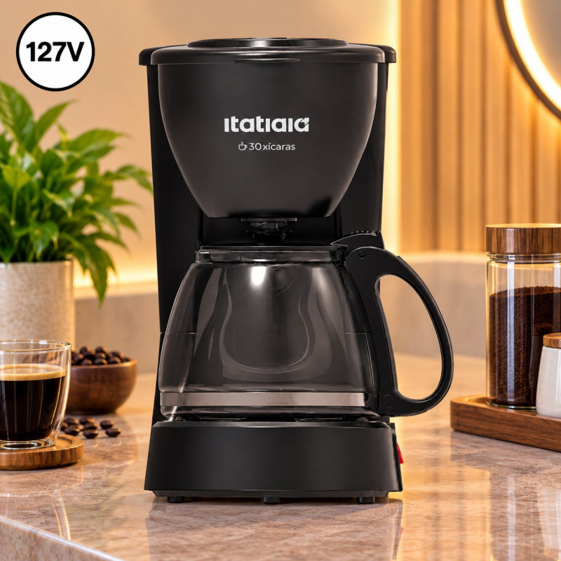 CAFETEIRA ITATIAIA 30 XICARAS 550W 127V PRETA