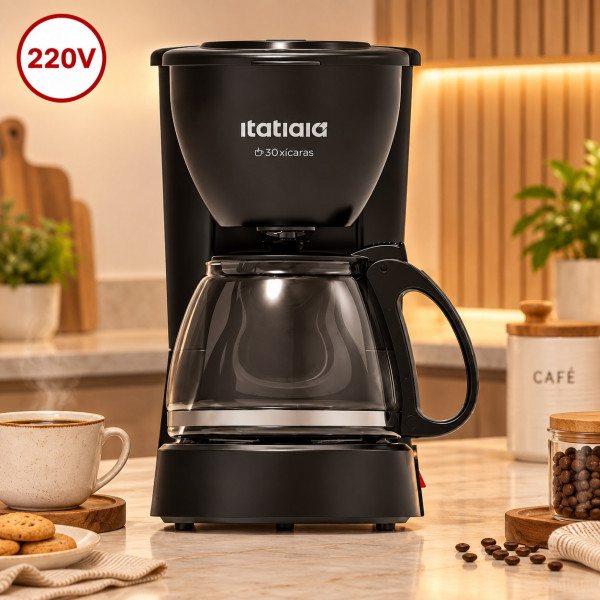 CAFETEIRA ITATIAIA 30 XICARAS 550W 220V PRETA CAFETEIRA ITATIAIA 30 XICARAS 550W 220V PRETA