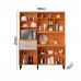 KIT 6P 2G ITATIAIA NAPOLES 160CM CINAMOMO/OFF WHITE 1804