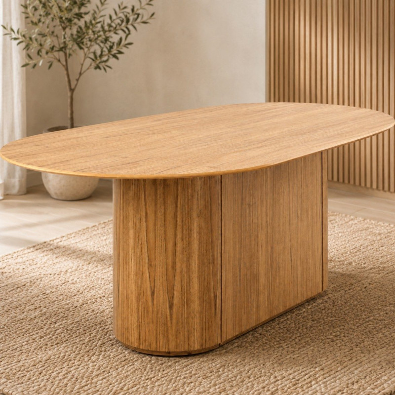 MESA IMCAL LIVING 1.8 LISA TAMPO LAMINADO OVAL CINAMOMO MESA IMCAL LIVING 1.8 LISA TAMPO LAMINADO OVAL CINAMOMO
