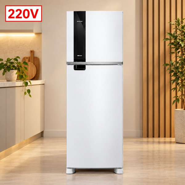 REFRIGERADOR BRASTEMP DOMEST BRM46 FROST FREE DUPLEX 385L 220V BRANCO REFRIGERADOR BRASTEMP DOMEST BRM46 FROST FREE DUPLEX 385L 220V BRANCO