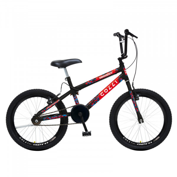 BICICLETA COLLI MAX BOY CROSS ARO 20 S/MARCHA PRETO FOSCO D BICICLETA COLLI MAX BOY CROSS ARO 20 S/MARCHA PRETO FOSCO D