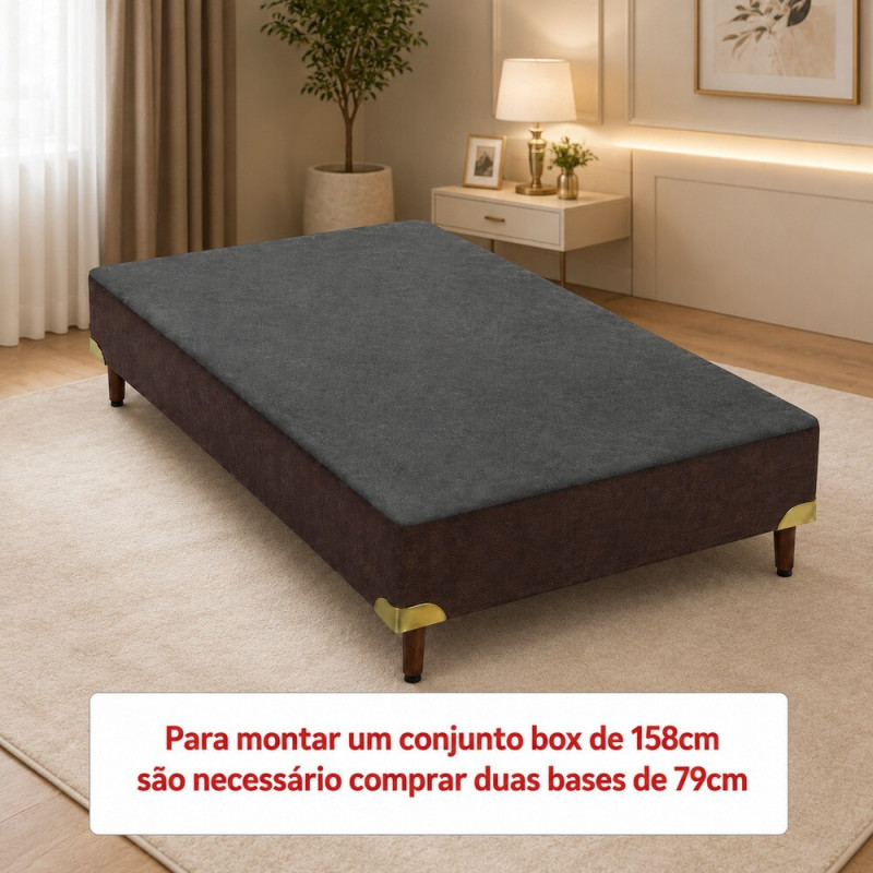 BASE BOX 79X198X30 RECONFLEX SOMIE SUEDE MARROM BASE BOX 79X198X30 RECONFLEX SOMIE SUEDE MARROM