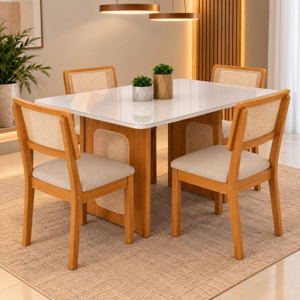 CJ MESA 4C SAO CARLOS AMELIE RETANGULAR 115X94 C/ VDO AREIA/CINAMOMO/OFF WHITE CJ MESA 4C SAO CARLOS AMELIE RETANGULAR 115X94 C/ VDO AREIA/CINAMOMO/OFF WHITE