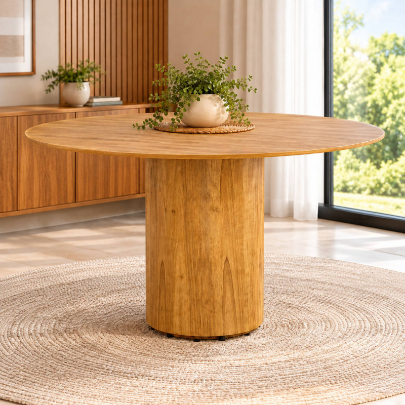 MESA IMCAL LIVING 1.35 LISA TAMPO LAMINADO REDONDO CINAMOMO 05537 MESA IMCAL LIVING 1.35 LISA TAMPO LAMINADO REDONDO CINAMOMO 05537